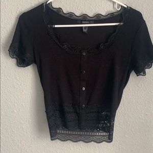 F21 scooped neck crop top